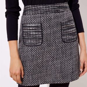 LOFT Tweed Front Pocket Skirt